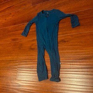 Kyte Baby 12-18 LS Zippered Romper - Baltic